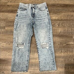 Stylish Distressed Blue Jeans for Women